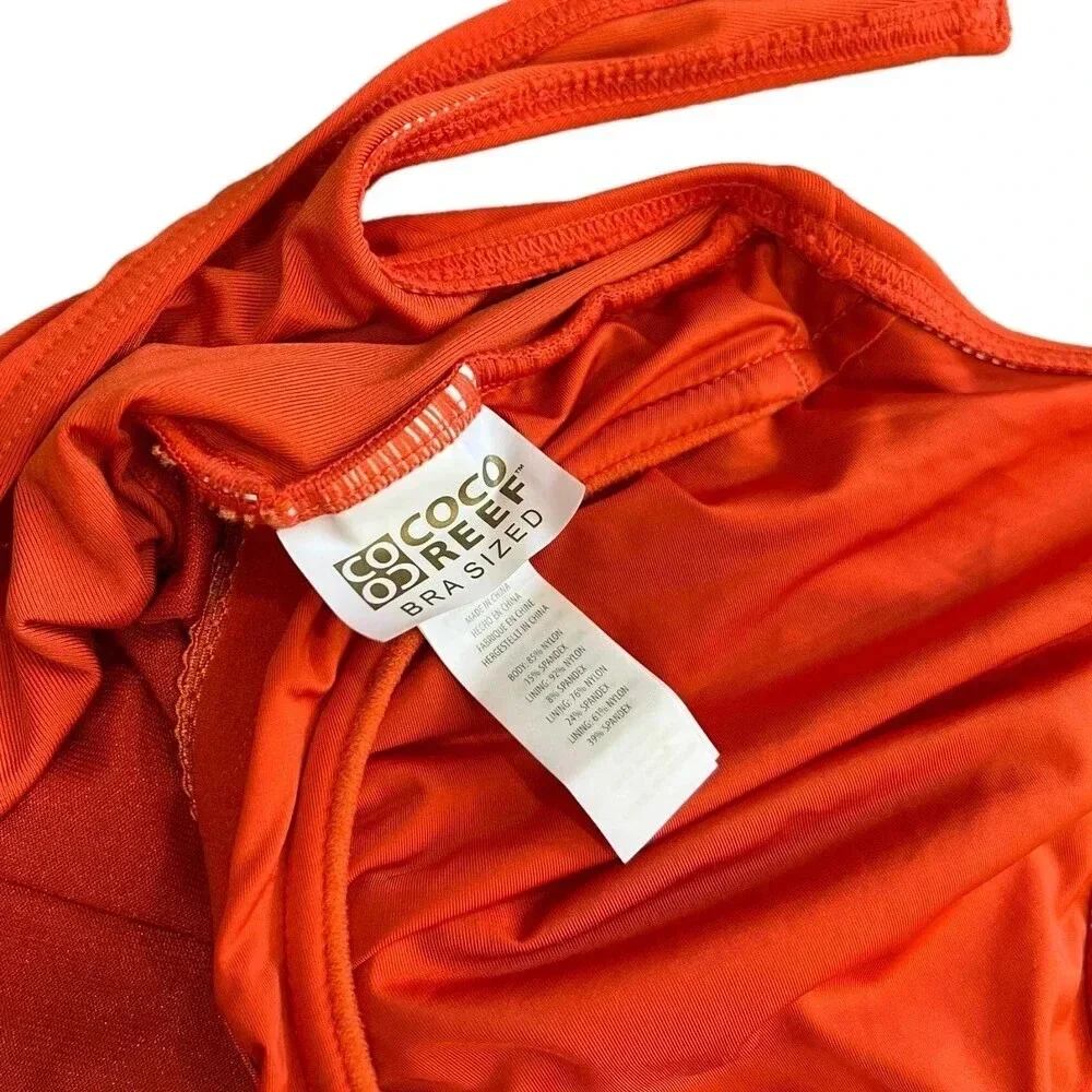 Coco Reef Orange Bra Sized One Piece Swimsuit 10 - Picture 6 of 7